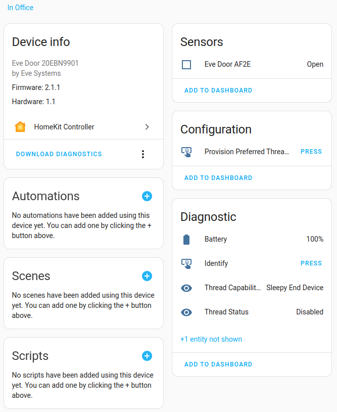 Device configuration page