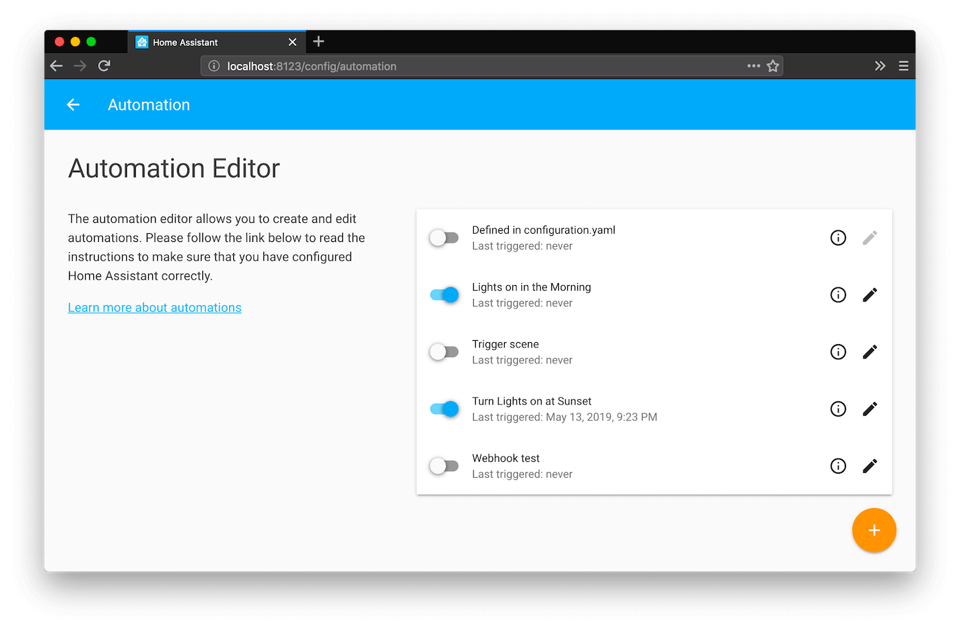 Screenshot of the updated automation editor.