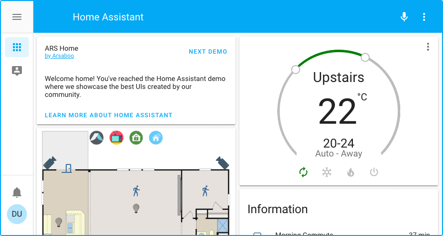 Home Assistant 0.96 sidebar