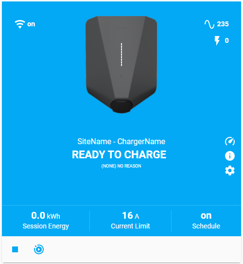 Preview of the EV Charger Card