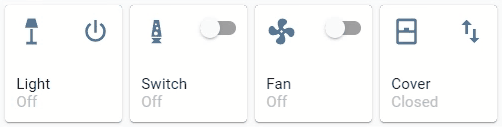 Preview of the button slider card
