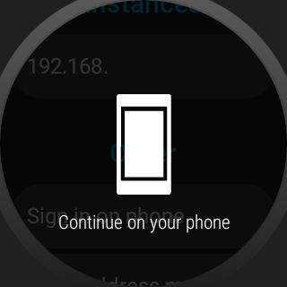 Capture d'écran de la connexion au téléphone