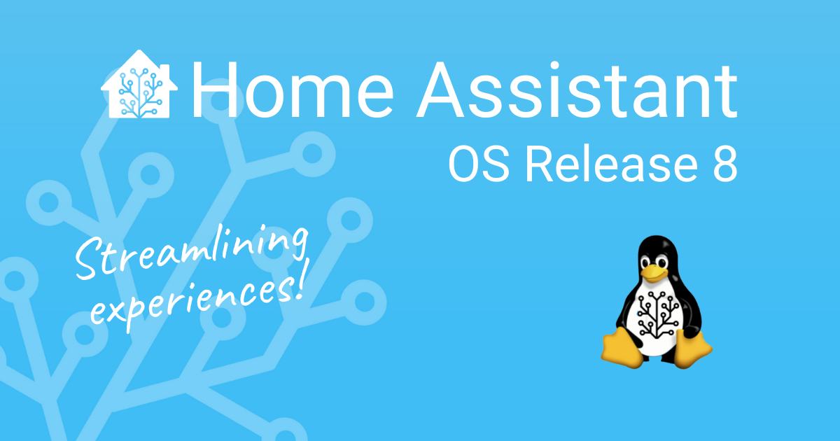 Logotipo de la versión 8 del sistema operativo Home Assistant