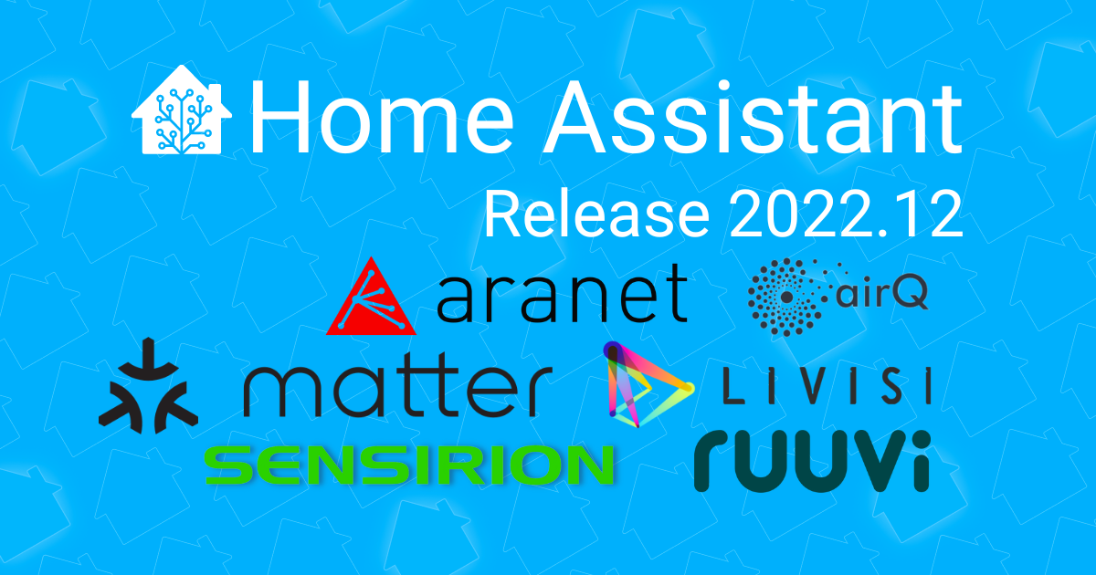 Home Assistant 2022.12: It does matter! – Home Assistant