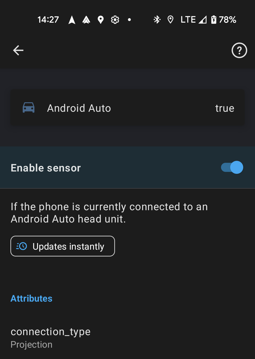 Screenshot of Sensor