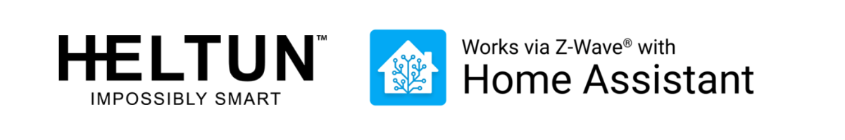 HELTUN and Works with Home Assistant logos