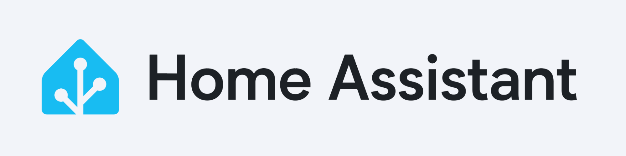 The new Home Assistant logo on a gray background.