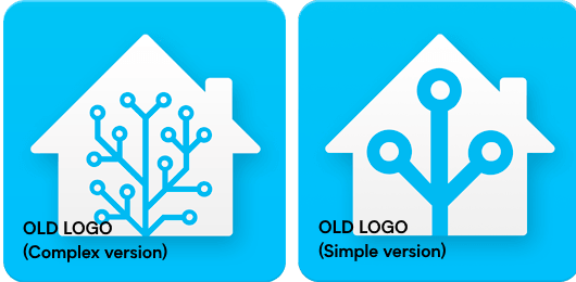 Het materiaalontwerp Home Assistant-logo.