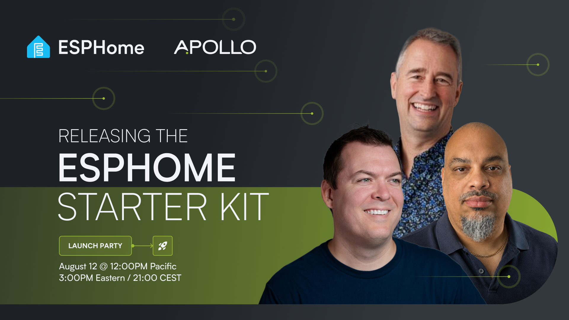 ESPHome Starter Kit launch party livestream on August 12