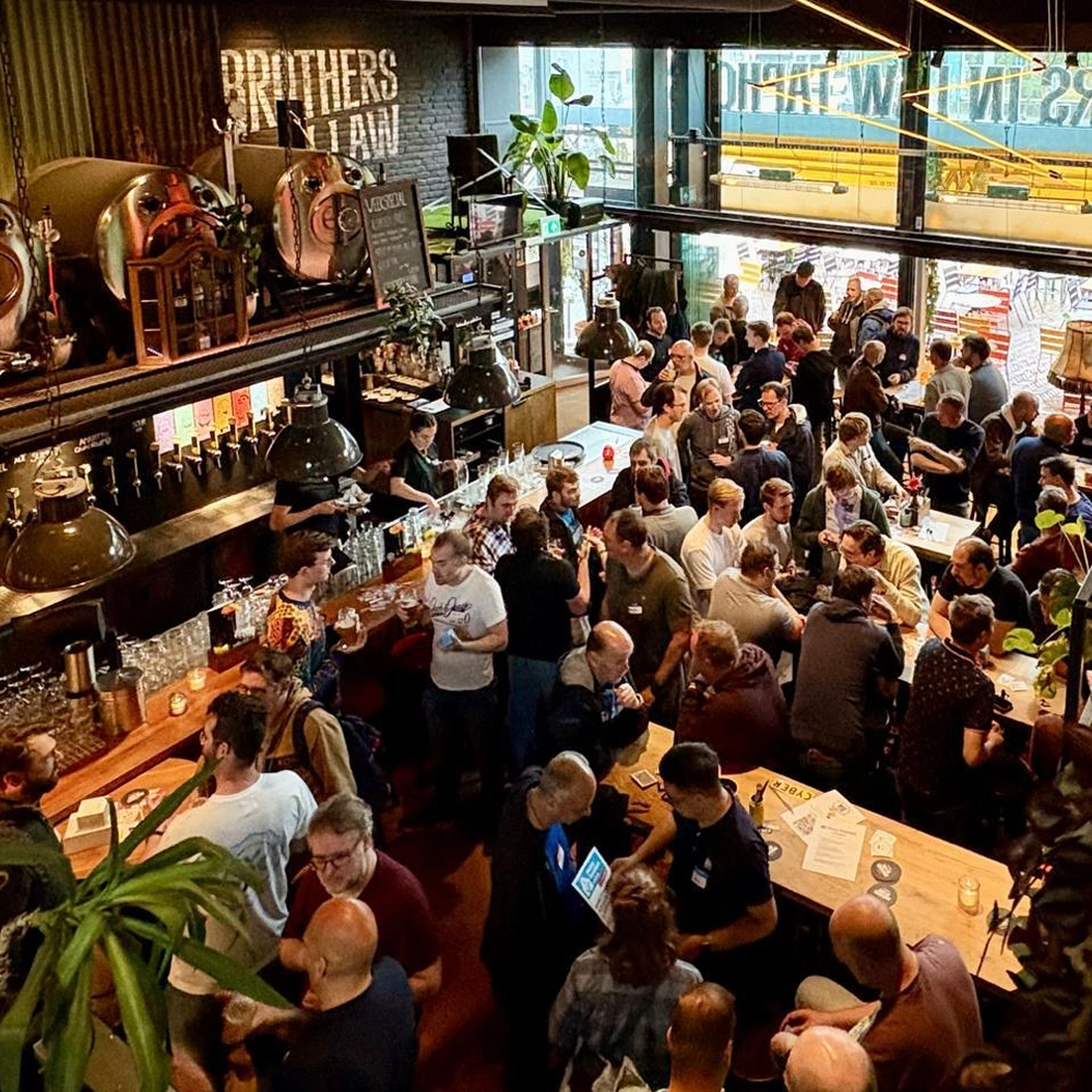A crowd of people gathering in a bar - Utrecht, Netherlands