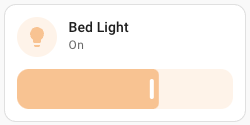Screenshot of the tile card with light brightness feature