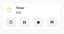 Screenshot of the tile card with the timer actions feature