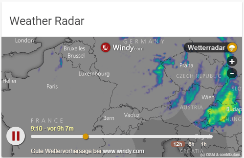Windy weather radar as Webpage