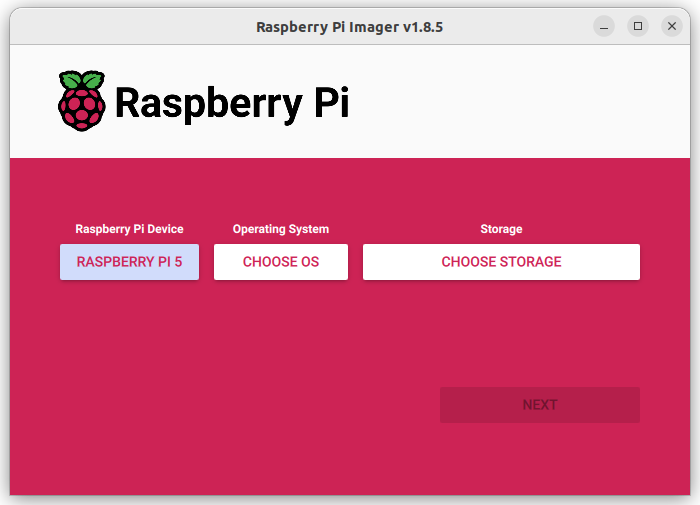 Abra el generador de imágenes Raspberry Pi