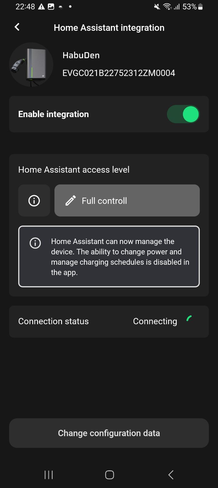 Waiting for connection screen