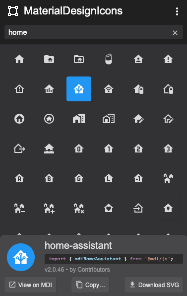 Material Design Icons Picker